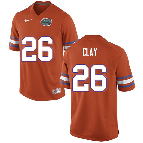 Men #26 Robert Clay Florida Gators College Football Jersey Orange